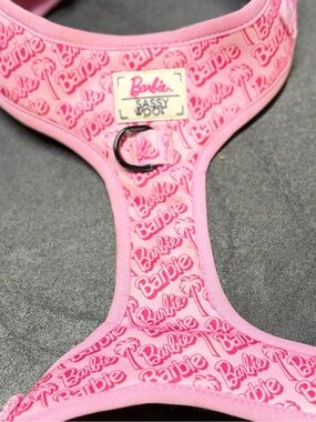 Sassy Woof Barbie Pink Logo medium Dog Harness